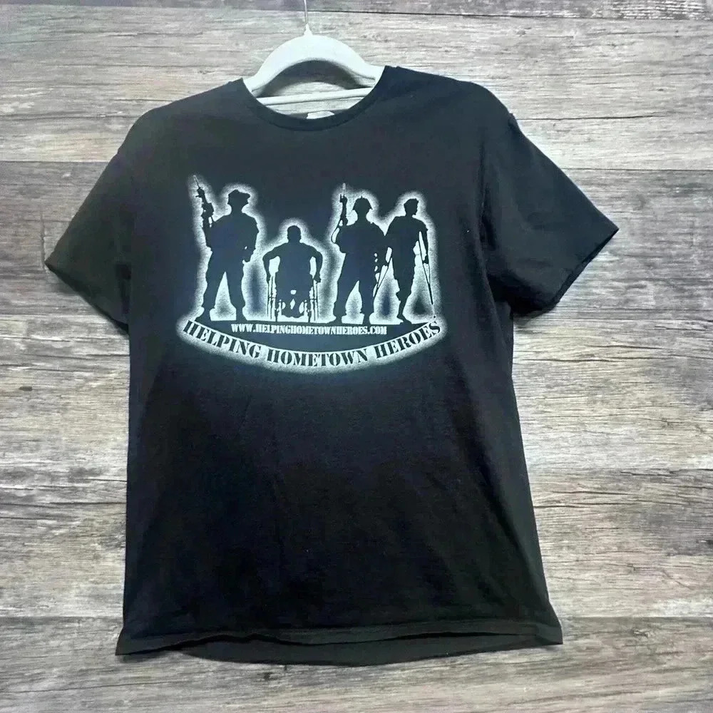 Black Helping Hometown Heroes T-Shirt